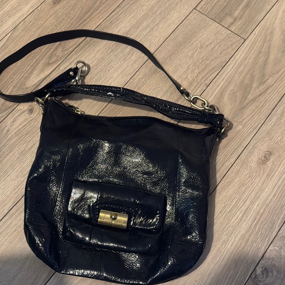 Coach Black Leather Shoulder Bag